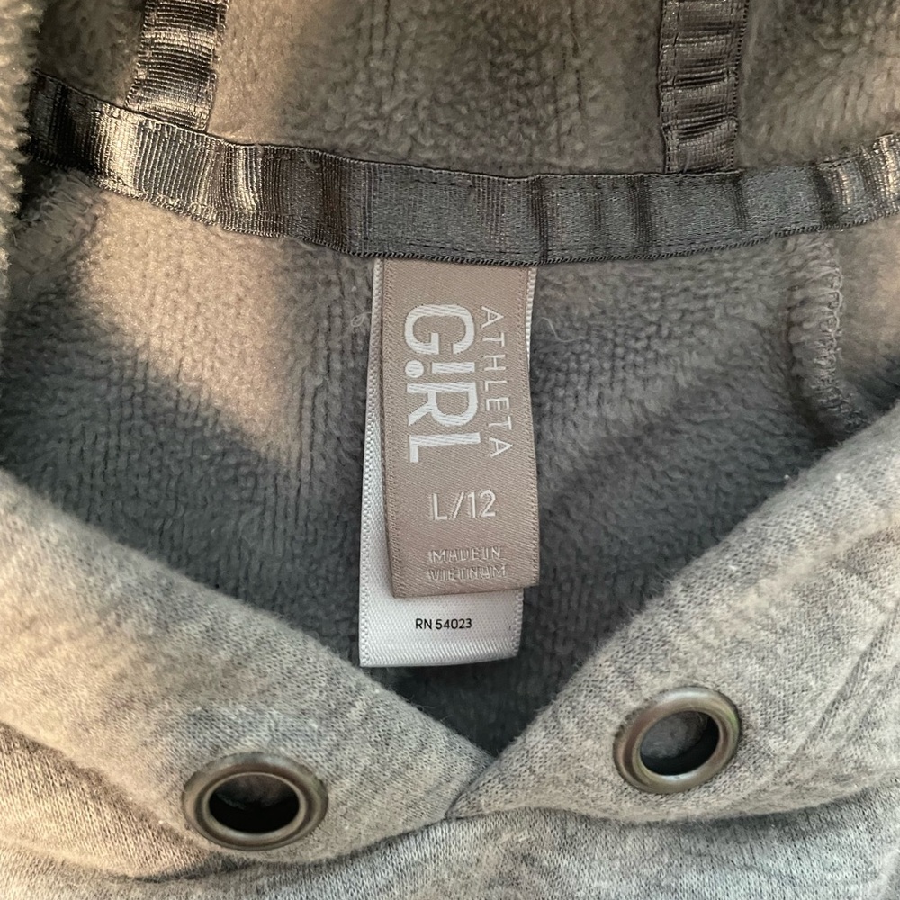 Athleta Girl Grey Hoodie size 12